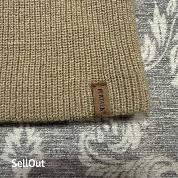 FURTALK Unisex Brown Knit Beanie Hat Warm Winter Casual Solid Standard OS - Picture 3 of 5